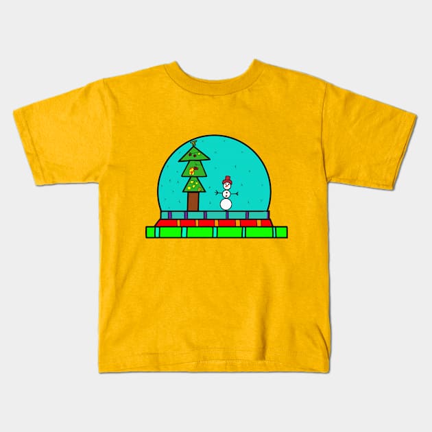 Snowball​ and​ ​snowman Kids T-Shirt by littlesheep